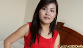 Chao strips red top and gets fucked on her back