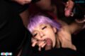 Cocks pressed to her mouth