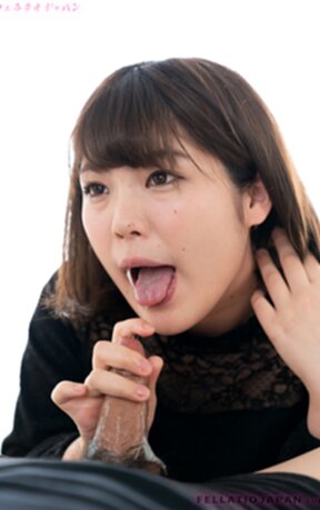 Hayakawa Natsumi strips bra and panties and sucks cock on her knees