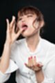 Mizuki licking cum from her fingers