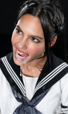Kogal Lapiedra Apolonia in uniform sucking cock and cum in her mouth