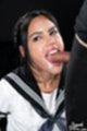 Sucking cock cum in her mouth