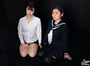 Office lady Hayase An cum in mouth and cum swapping with kogal Aida Miku