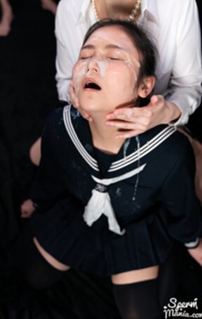 Tutor Aida Miku watching kogal Hayase An receive bukkake facials